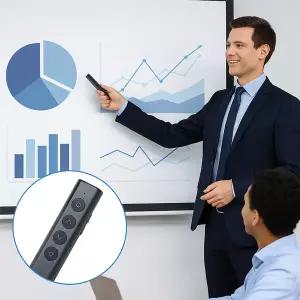 무선 프리젠터 레이저포인터 발표용 PPT 레드레이저 블랙 색상 USB 호환