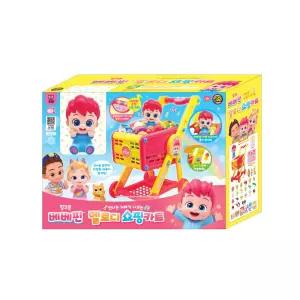 핑크퐁 베베핀 멜로디 쇼핑카트 장보기 장난감 소꿉놀이세트 베베핀 인형 포함