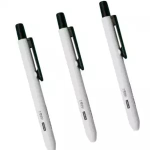 볼펜 노크식 똑딱 네임펜 검정 3개세트