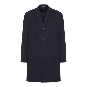 탈리아토레 로고 디테일 싱글 브레스티드 코트 CSBM13XTRA010103U25I152 B33311254BLUE