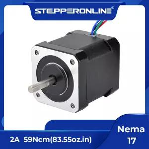 STEPPERONLINE Nema 17 스테퍼 모터 17HS19-2004S1 48mm 2A Nema17 59Ncm w/1m 케이블 3D 프린터용 4리드 C