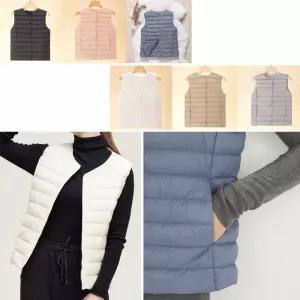 여성 오리털 패딩 간절기 여자 덕다운 경량 융모 조끼