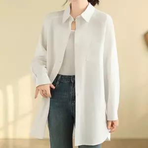 ONM 여성 루즈핏 셔츠 긴팔 데일리 롱셔츠