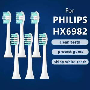 필립스 호환 HX6982 교체 칫솔 헤드 용 4/8/12/16PCS 소닉 전기  DuPon  강모 브러시