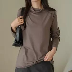 빅사이즈 510 주름반폴라무지티셔츠 DGOV482