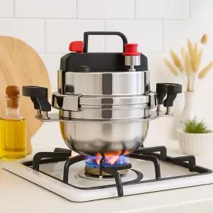 주부9단 미니 압력솥 통삼중 누룽지솥밥 1~2인용 1.2L