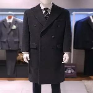 [트루젠][트루젠] 이태리MTR원단 그레이컬 캐시미어블렌드 더블 롱코트 ON8813015064 (P003720817)