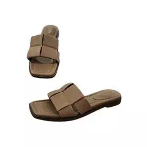 [세라][세라] (2color) 플랫 양가죽 여성  스퀘어  세미 슬리퍼 샌들  c24m507 (P003206060)