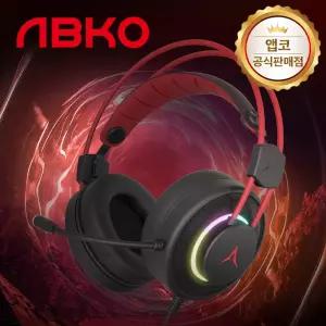 앱코 N800 가상 7.1채널 게이밍 헤드셋 블랙