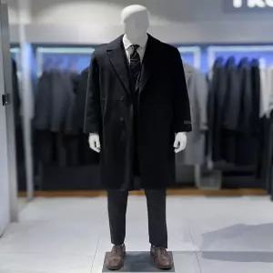 [트루젠][트루젠] 트루젠 FW 블랙 핸드메이드 캐시미어블렌드 세미오버핏 롱코트 TH8813002054 (P003723033