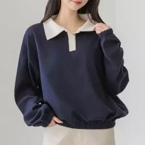 빅사이즈 510 밑단짱짱카라맨투맨 DYYV535