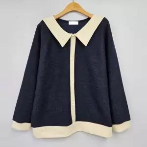 빅사이즈 510 써니단추배색카라긴팔티 DBST540