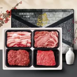 [한우한돈 선물세트]불고기+국거리+삼겹살+목살(팩당 400g)