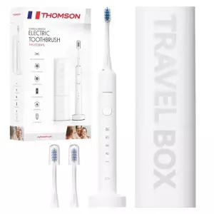 [T멤버십 특가] 톰슨 프리미엄 소프트 케어 IPX7 방수 초미세모 음파 전동칫솔 칫솔모 + 충전거치대 + 케이스 TMS-ET331WY