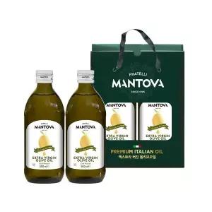 [만토바]병오일 2입 선물세트 엑스트라버진 올리브오일 500ml 2병