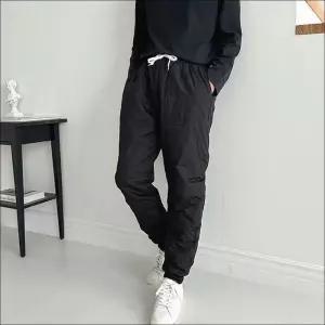 [라일리여성의류] Rly 남녀공용 패딩바지 밴딩 겨울 엠보 기모바지 방한