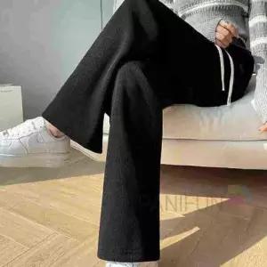 [라일리여성의류] Rly 여성 기모 와이드 팬츠 여자기모바지 여성편한바지