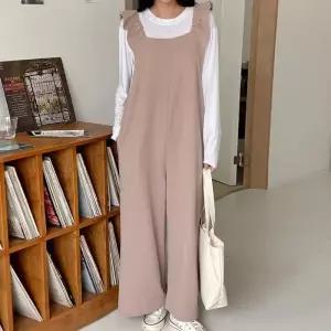 빅사이즈 511 스퀘어프릴끈점프수트 DARV310