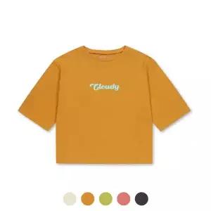 [탑텐키즈] 여아 싱글 7부 레터링 티셔츠MKB3TS2201