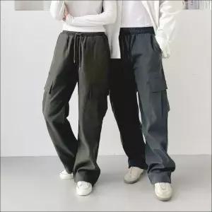 [라일리여성의류] Rly 남녀 기모안감 카고바지 스트링 조거팬츠 밴딩 겨