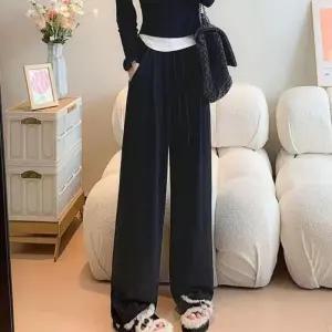 [라일리여성의류] Rly 여성 기모 허리 밴딩 와이드 팬츠 트레이닝 츄리