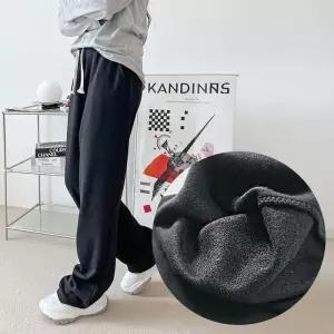 [라일리여성의류] Rly 메트리 남녀공용 무지면 와이드 기모 통바지 SD