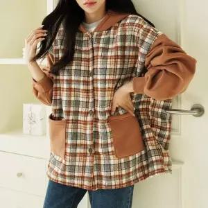 빅사이즈 511 베이비체크후디자켓 DPOK686