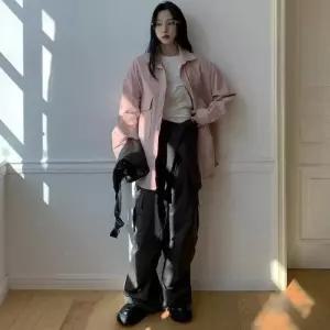 [라일리여성의류] Rly 하프코트 투포켓 핸드메이드코트 버튼 트렌치코트