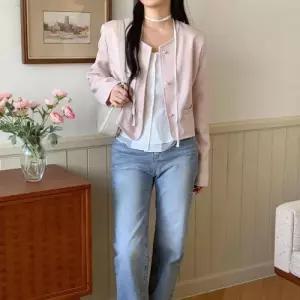 [라일리여성의류] Rly 여성트렌치코트 자켓 트위드 스탕 케이프코트 단