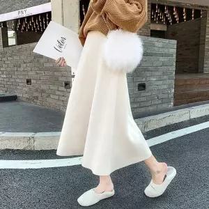 [라일리여성의류] Rly LND 소프트벨 여성 A라인 롱 니트 스커트 플