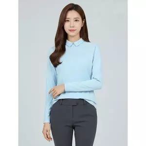 [하프클럽/올포유]여성 시보리 포인트 카라 티셔츠 AWTYM8247-920