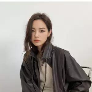 ONM 주에드 가죽자켓 하객룩 여성가죽자켓 가죽점퍼 가