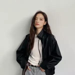 ONM 주에드 하객룩 가죽자켓 여성가죽자켓 가죽점퍼 가