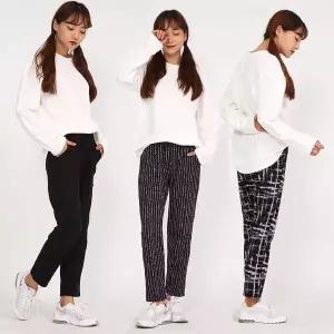 [하프클럽/]여성 기모 겨울 방한 융털 밴딩 바지