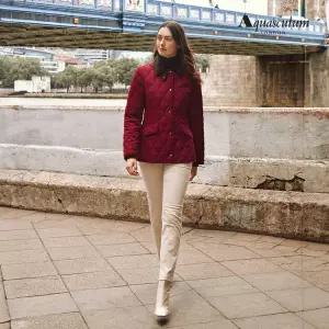 아쿠아스큐텀 [정상가 159,800원] 여성 코듀로이 슬림핏 팬츠