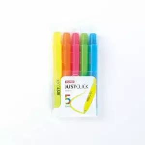 세트 형광펜M2 5색 저스트클릭 4.0mm 모리스