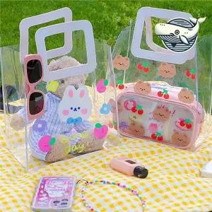 [하프클럽/]여름 투명 비치백 바캉스 피크닉 가방 여름