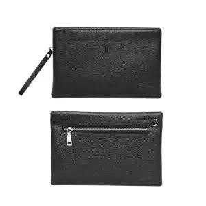 [하프클럽/]남성 남자 정장 소가죽 소형 블랙 손가방 클러치백