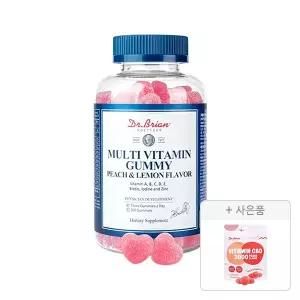 닥터브라이언 멀티비타민 구미 피치&레몬 플레이버 100구미, 1개+증정(비타민C&D 3000 복숭아맛 15구미, 1개)