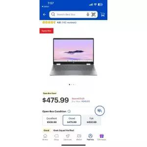 HP - 2-in-1 14 와이드 울트라 XGA 터치-스크린 크롬북 [세금포함] [정품] 플러스 LAPTOP 랩탑 노트북 Goog