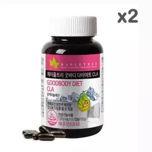 메이플트리 굿바디 다이어트 CLA 1,000mg 112캡슐 2개 공액리놀레산