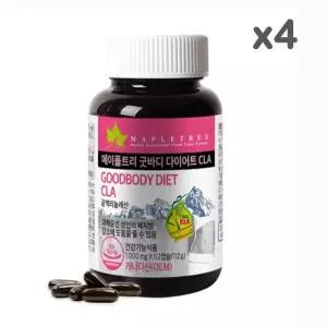 메이플트리 굿바디 다이어트 CLA 1,000mg 112캡슐 4개 공액리놀레산