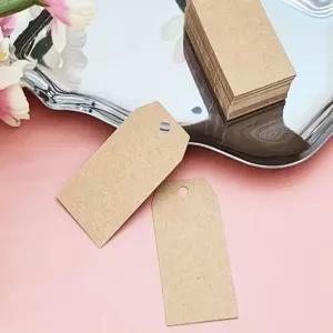 (100p) 크라프트무지택 크라프트 무지 택/포장지/소품/태그/네임텍/기프트/라벨택/꼬리표/종이택/원형/라벨