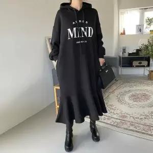 [하프클럽/셀러허브_여성트랜드패션]빅사이즈 512 후드기모면플레어원피스