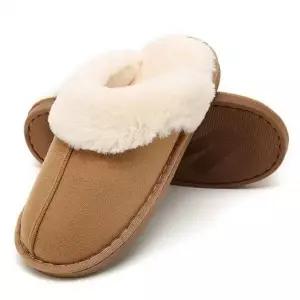 [하프클럽/]겨울용 여성 털 슬리퍼 여성 방한 슈즈 실내 슬리퍼