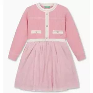 [백화점정품] 26년NEW 베네통 25FW-자가드 샤 니트 원피스QAOP21561