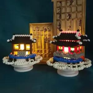 디폼블럭 3D 입체 한국 전통 한옥과 궁궐 LED 무드등 오르골 만들기 - 옵션