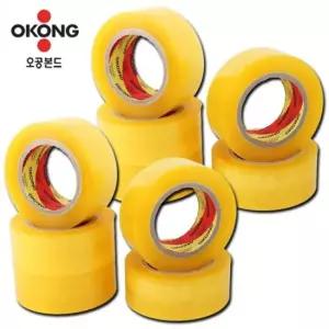 오공본드 국내산 투명 박스테이프100M 10롤 중포장용