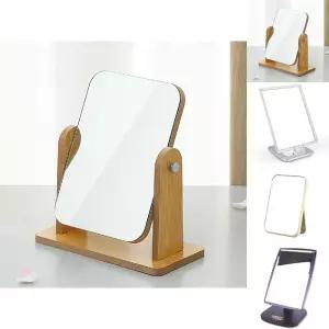 360도 회전형 탁상거울/우드/화장/거울/스탠드/사각/탁상용/인테리어/회전/앤틱/소품/가게/매장/테이블
