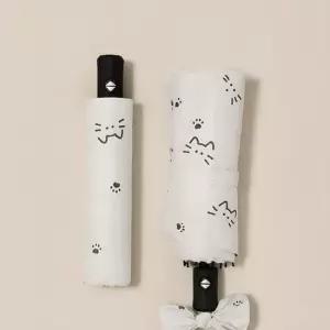 양우산 귀여운 고양이 접이식 암막 휴대용 우산 양산